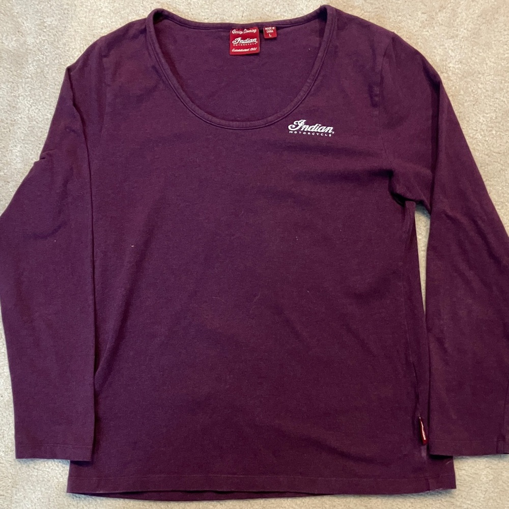 Women's Purple Long Sleeve Indian Motorcycle Top